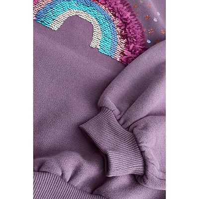 Girls 4-12 NEXT Long Sleeve Rainbow Crew Sweatshirt