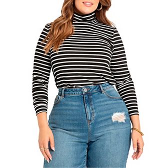 ELOQUII Women's Plus Size Layering Turtleneck