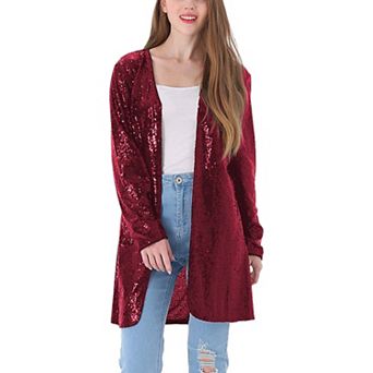 Women's Sequin Open Front Cocktail Outerwear Jacket