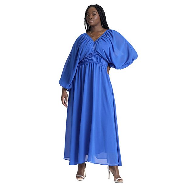 plus size chiffon maxi dress Black Chiffon Maxi Dress With Waist Tie