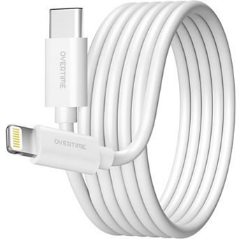 Overtime MFI Certified 10ft iPhone Charging Cable USB-C to Lightning (OTDCIPUSBTC10)