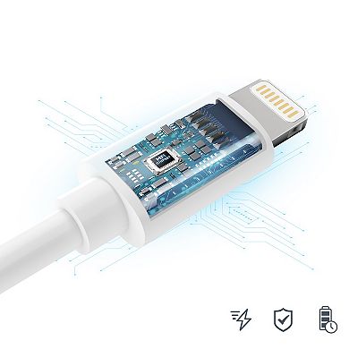 Overtime MFI Certified 10ft iPhone Charging Cable USB-C to Lightning (OTDCIPUSBTC10)