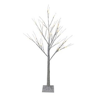 Northlight LED Lighted White Birch Tree Outdoor Decoration