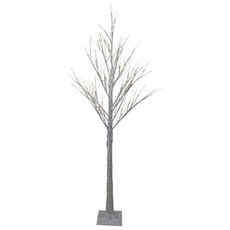 Northlight Lighted Christmas White Birch Twig Tree Outdoor Decoration