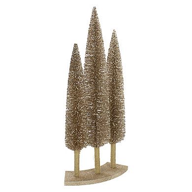 Northlight Rose Gold Sisal Christmas Trees Table Top Decor Set of 3