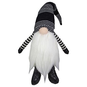 Northlight Black and White Gnome Plush Tabletop Christmas Decoration