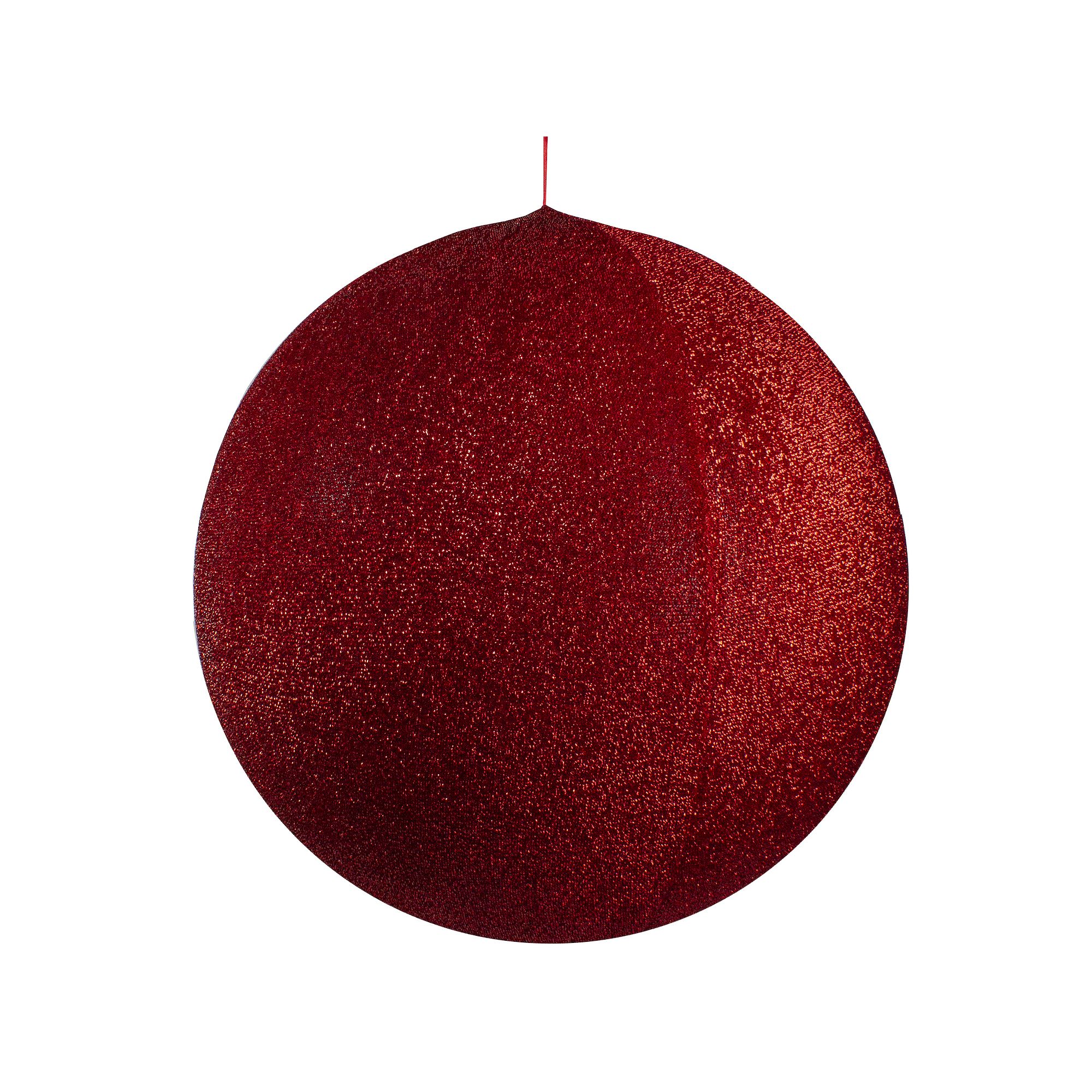 Northlight Tinsel Inflatable 27.5 Red Christmas Ball Ornament Outdoor De