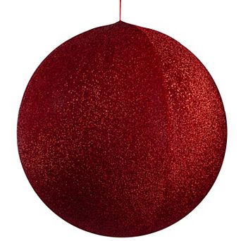 Northlight Tinsel Inflatable 27.5" Red Christmas Ball Ornament Outdoor Decoration