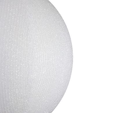 Northlight Tinsel Inflatable 19.5" White Christmas Ball Ornament Outdoor Decoration