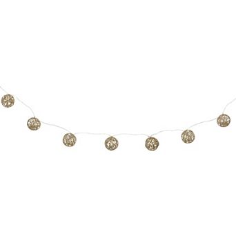 Northlight LED Lighted Gold Wire Ball Warm White Christmas Lights