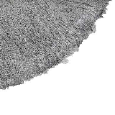 Northlight Beige and Gray Plush Faux Fur Christmas Tree Skirt