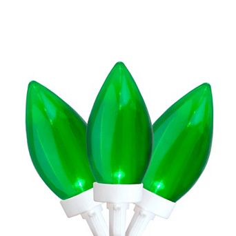 Northlight 25-Count Green LED 16-ft. White Wire C9 Christmas Lights