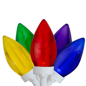 Northlight 25-Count Multi-Color LED C9 16-ft. White Wire Christmas Lights