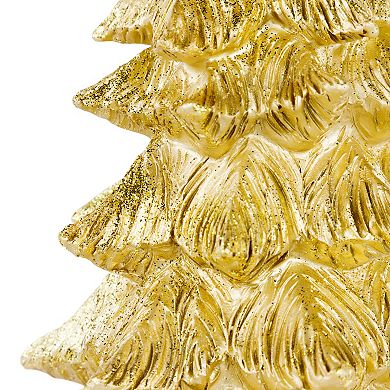 Northlight 9.5" Metallic Gold Woodland Christmas Tree Decoration