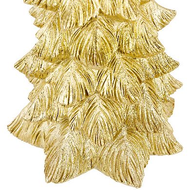 Northlight 12.5" Metallic Gold Woodland Tree Christmas Decoration