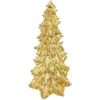 Northlight 12.5" Metallic Gold Woodland Tree Christmas Decoration