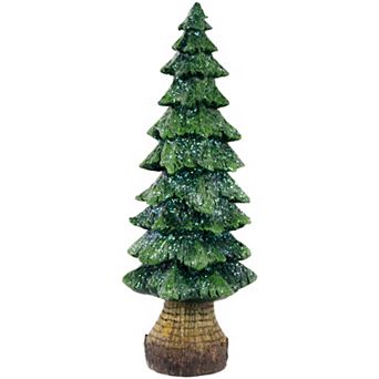 Northlight 9.5" Green Glittered Tree Christmas Tabletop Decoration