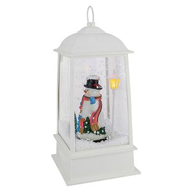 Northlight 13.5" LED Lighted Musical Snowing Snowman Christmas Lantern