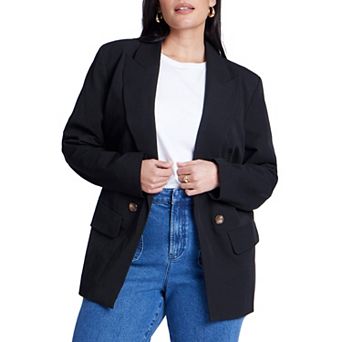 Eloquii Women's Plus Size Long Relaxed Blazer