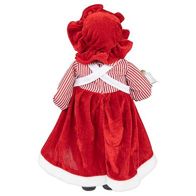 Northlight 16" Chef Mrs Claus with Cake and Gingerbread Man Christmas Figure