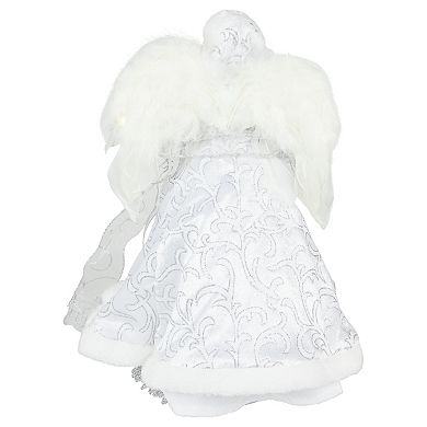 Northlight 14" White Angel with Lighted Wings Christmas Tree Topper
