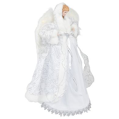 Northlight 14" White Angel with Lighted Wings Christmas Tree Topper