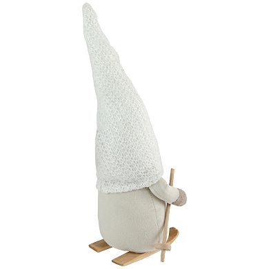 Northlight 12" Winter Ski Gnome with Snowflake Hat Christmas Tabletop Decoration