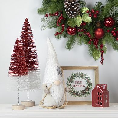 Northlight 12" Winter Ski Gnome with Snowflake Hat Christmas Tabletop Decoration