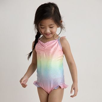 Baby & Toddler Girl Jumping Beans® Ruffled One-Piece Swimsuit