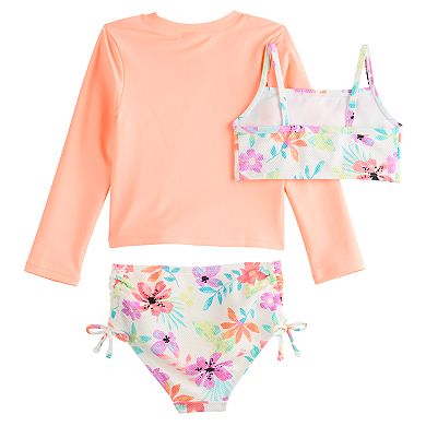 Disney's Moana Baby & Toddler Girl 3-pc. Long Sleeve Rashie & Bikini Set by Jumping Beans®