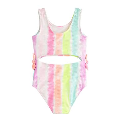 Baby & Toddler Girl Jumping Beans® Side Bow One-Piece Swim Suit