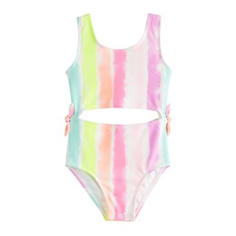 Baby & Toddler Girl Jumping Beans® Side Bow One-Piece Swim Suit