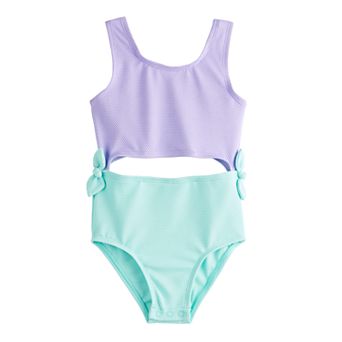 Baby & Toddler Girl Jumping Beans® Side Bow One-Piece Swim Suit