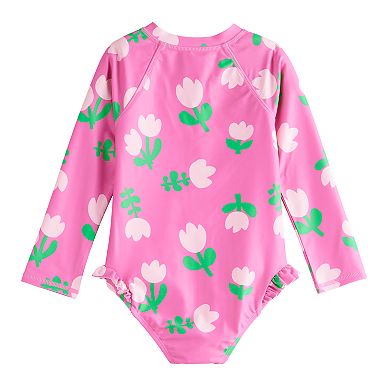 Baby & Toddler Girl Jumping Beans® One-Piece Rashguard