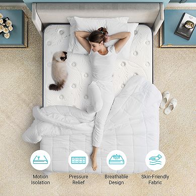 Serweet 10 Inch Memory Foam Hybrid Mattress Pocket Spring Mattress In A Box
