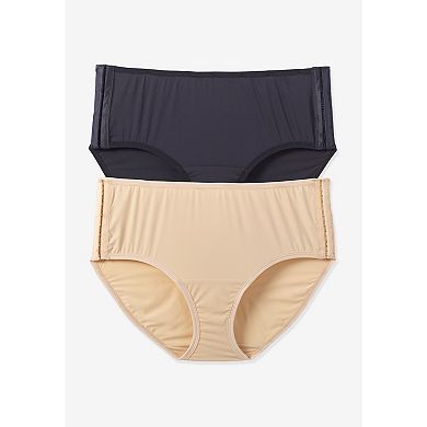 Comfort Choice Plus Size Microfiber Adaptive Panty 2-Pack