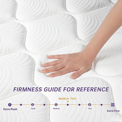 Sersper 10 In Memory Foam Hybrid Mattress 5 Zone Pocket Spring Mattress In A Box