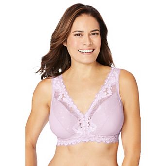 Comfort Choice Women's Plus Size Lace Leisure Bralette