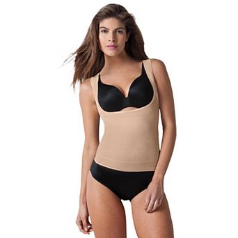 Secret Solutions Women's Plus Size Power Shaper Firm Control Wear-your-own-bra Shaper Tank