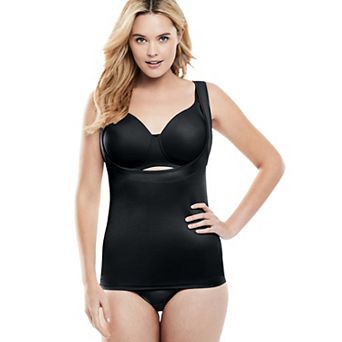 Secret Solutions Women's Plus Size Power Shaper Firm Control Wear-your-own-bra Shaper Tank