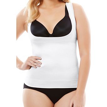 Secret Solutions Women's Plus Size Power Shaper Firm Control Wear-your-own-bra Shaper Tank