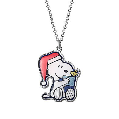 Peanuts Snoopy & Woodstock Christmas Earrings & Necklace Set