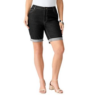Roaman's Women's Plus Size Plus Size Classic Stretch Cuffed Short