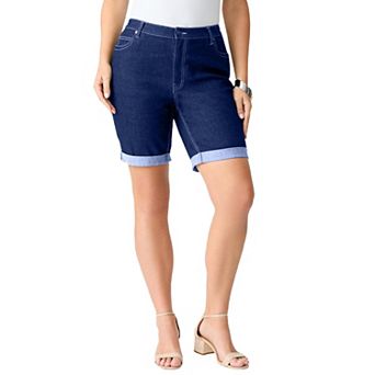 Roaman's Women's Plus Size Plus Size Classic Stretch Cuffed Short