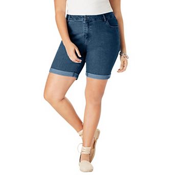 Roaman's Women's Plus Size Plus Size Classic Stretch Cuffed Short