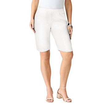 Roaman's Women's Plus Size Classic Stretch Cuffed Short
