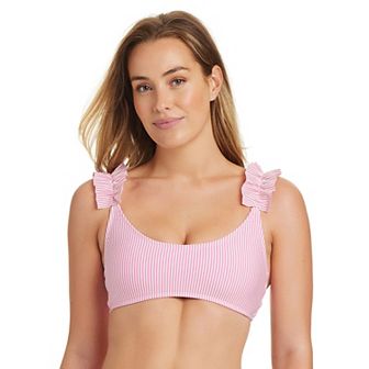 Women's Draper James Ruffle Strap Bralette Swim Top