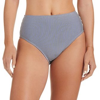 Women's Draper James Striped High-Waist Swim Bottoms
