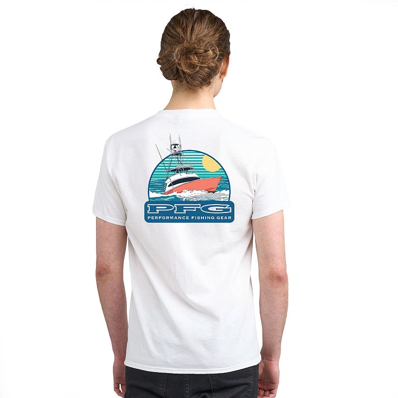 Men's Columbia PFG Short Sleeve Graphic Tee, Size: XXL, Columbia White