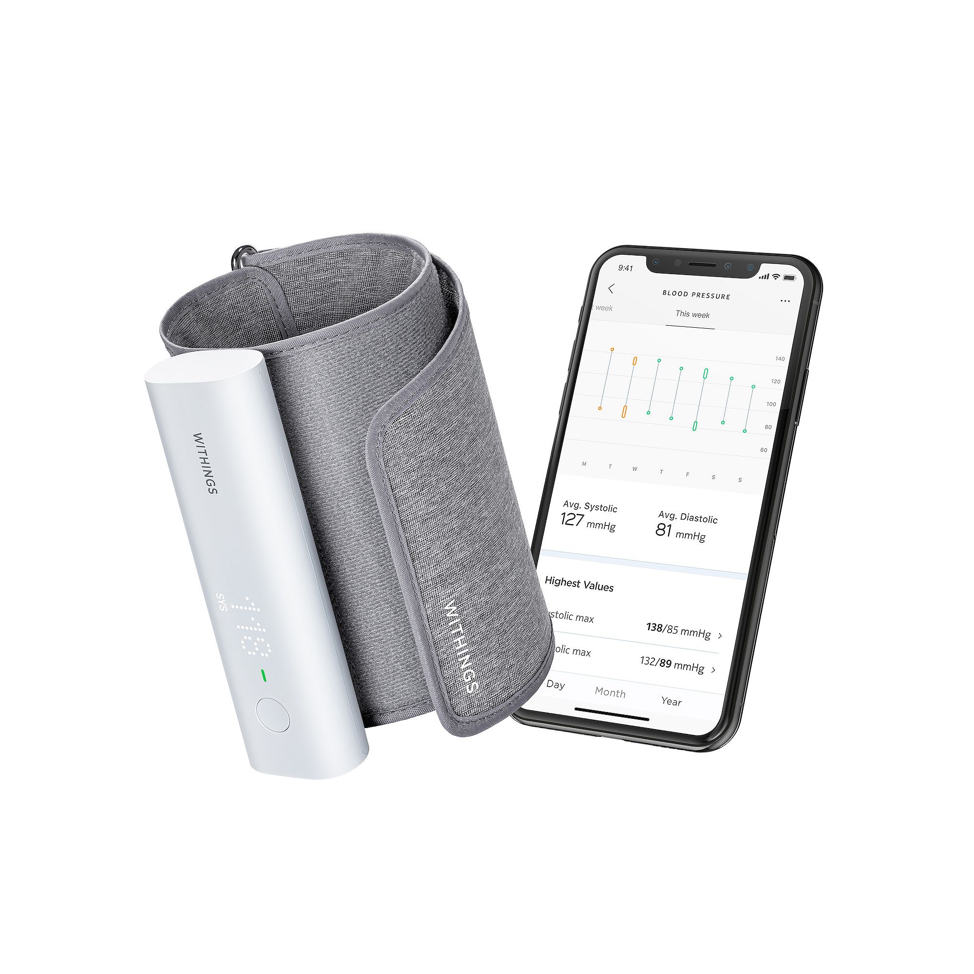 Withings BPM Connect Wi-Fi Blood Pressure Monitor, White